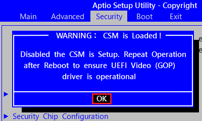 uWARNINGF CSM is Loaded!ṽbZ[W\ꍇ́AuOKv^bv܂B